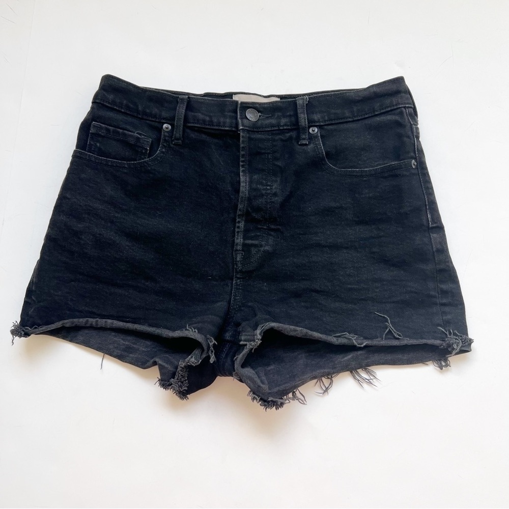Everlane Cheeky Short Shorts Denim Blue Jean Cutoffs Black